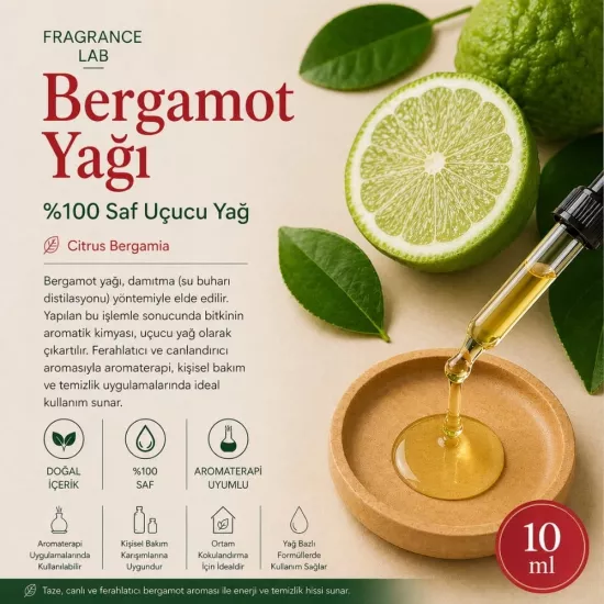 Bergamot Uçucu Yağı %100 Saf 10 ml