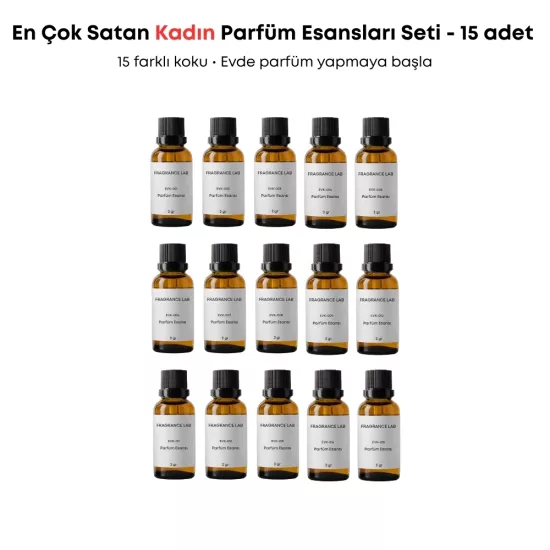 En Çok Satan Parfüm Esansları Seti – 15 Adet Kadın
