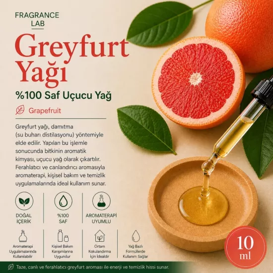 Greyfurt Uçucu Yağı %100 Saf 10 ml