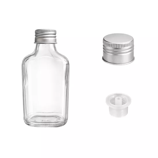 Moderna 100 ml Cam Kolonya Şişesi | Metal Kapaklı & Tıpalı