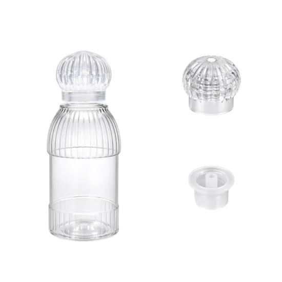 Nostaljik 50 ml Kolonya Şişesi | Kapaklı & Tıpalı Ekonomik Plastik Şişe