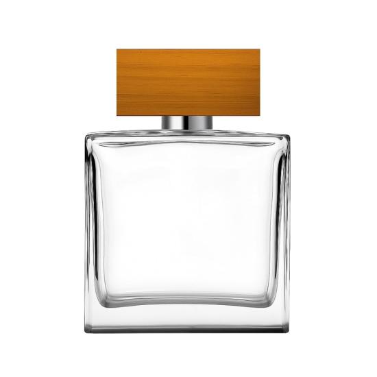 Leon 100 ml Parfüm Şişesi | Ahşap T Kapaklı Geniş Cam Şişe