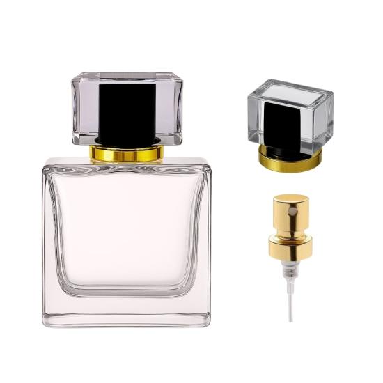 Parfüm Şişe Gold Siyah Kapak Luna 50 ml