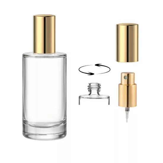 Sidney 50 ml Parfüm Şişesi | Çevirmeli Spreyli, Doldurulabilir Şişe