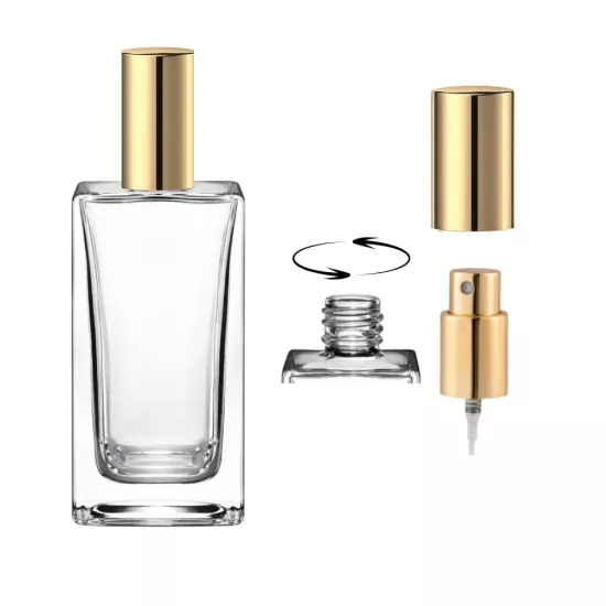 Toronto 50 ml Parfüm Şişesi | Çevirmeli Spreyli, Doldurulabilir Şişe