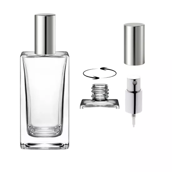 Toronto 50 ml Parfüm Şişesi | Çevirmeli Spreyli, Doldurulabilir Şişe