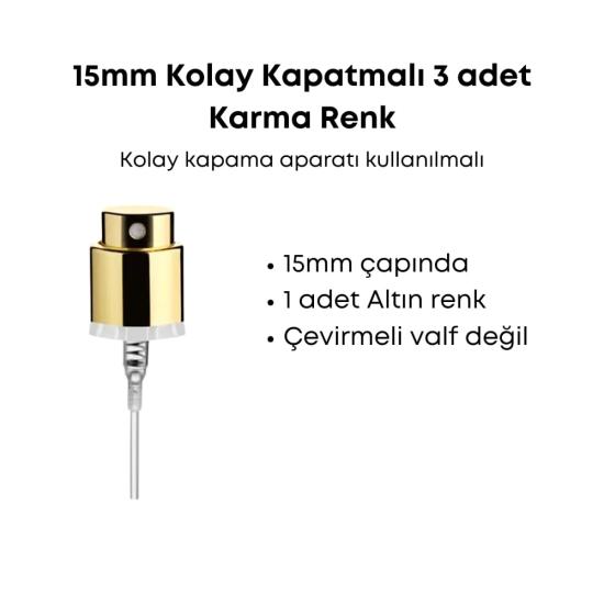 15mm Parfüm Valfi – Altın Renk & Yüksek Atım