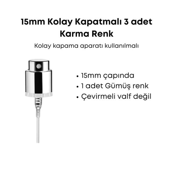 15mm Parfüm Valfi – Gümüş Renk & Yüksek Atım
