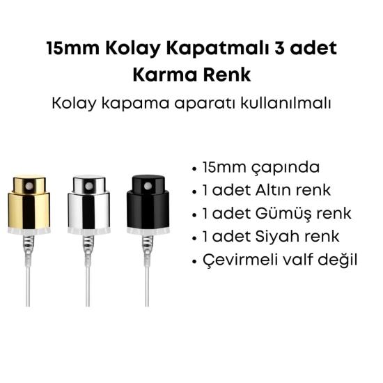 15mm Parfüm Valfi – 3 Renk & Yüksek Atım