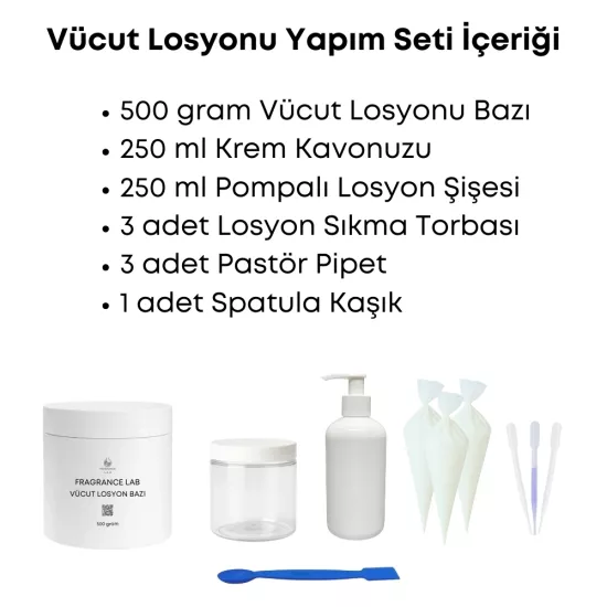 Vücut Losyonu Yapım Seti | Kendi Parfümlü Vücut Losyonunu Hazırla
